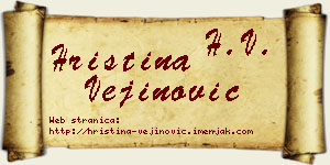 Hristina Vejinović vizit kartica